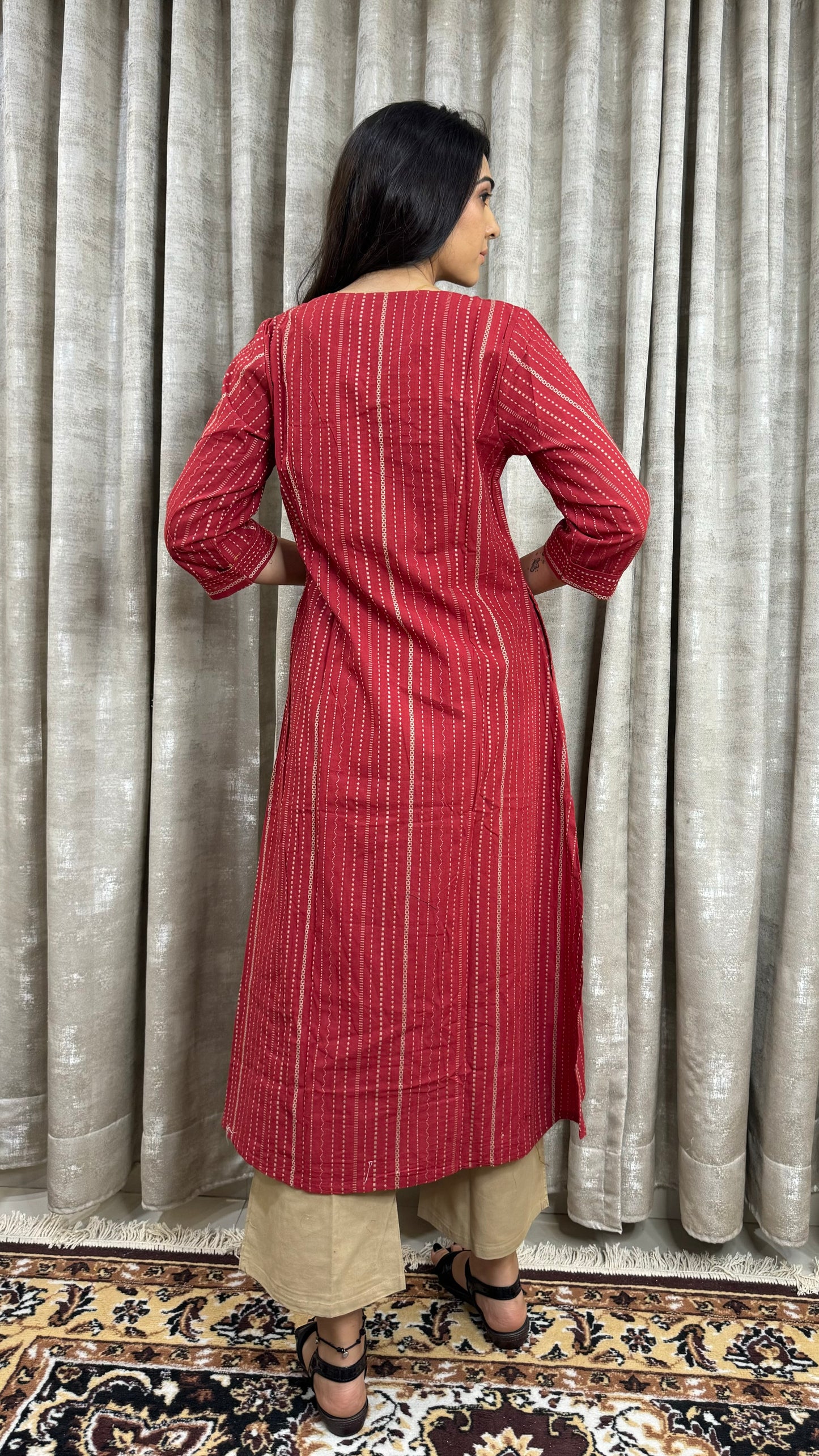Maroon Handloom Pant pair