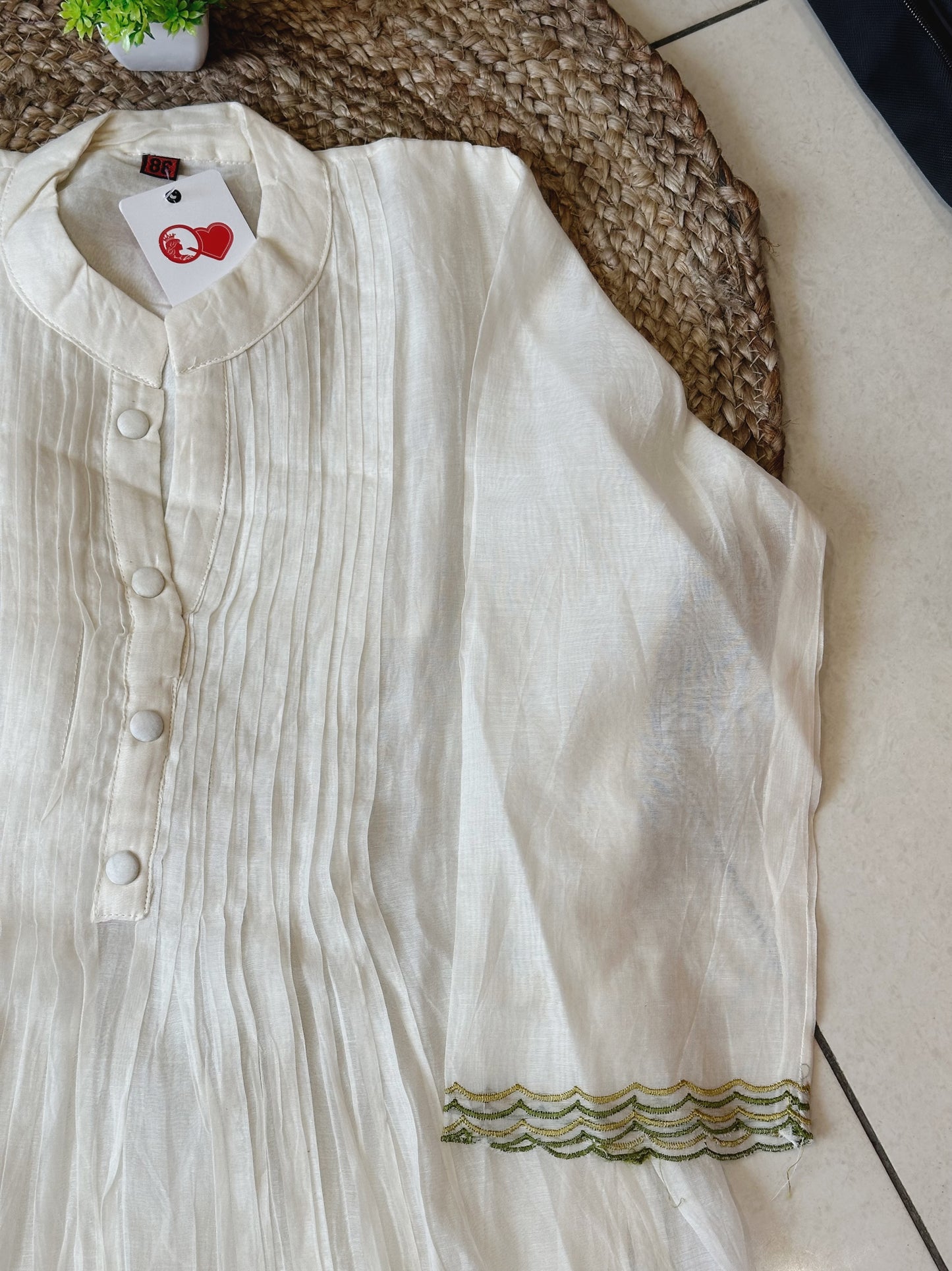 Snow White Mul Chanderi with duppata Suit