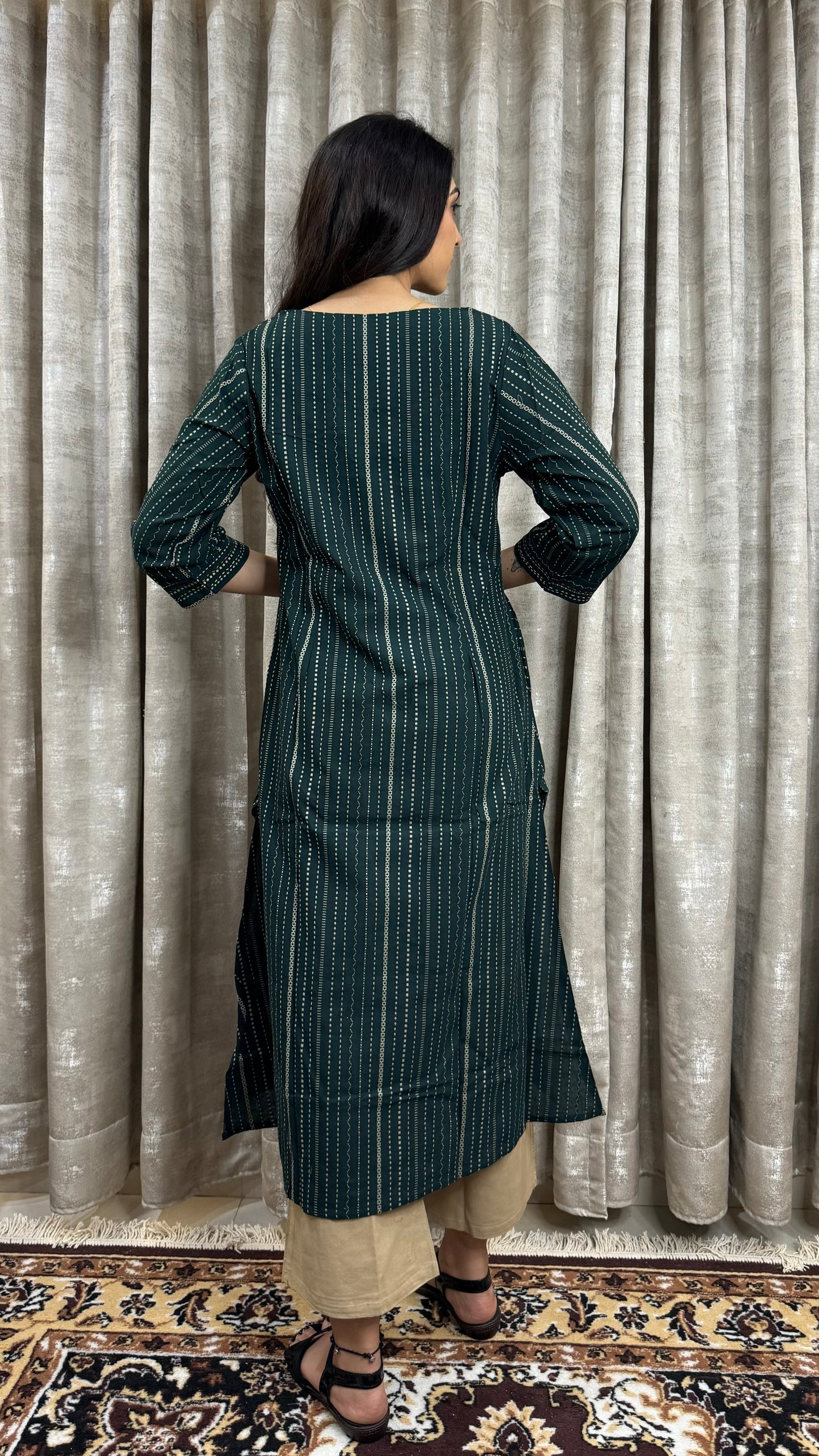Olive green Handloom Pant Pair