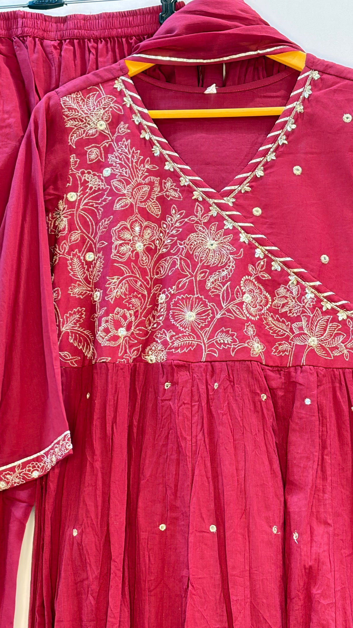 Cotton Anarkali with embroidery